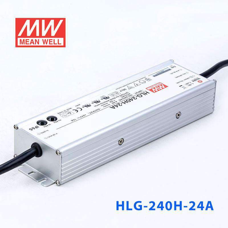 Mean Well HLG-240H-24A Power Supply 240W 24V - Adjustable 10A - HLG-240H-24A - powersupplymall.com