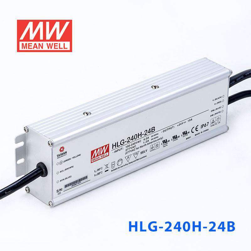 Mean Well HLG - 240H - 24B Power Supply 240W 24V - Dimmable - HLG - 240H - 24B - powersupplymall.com