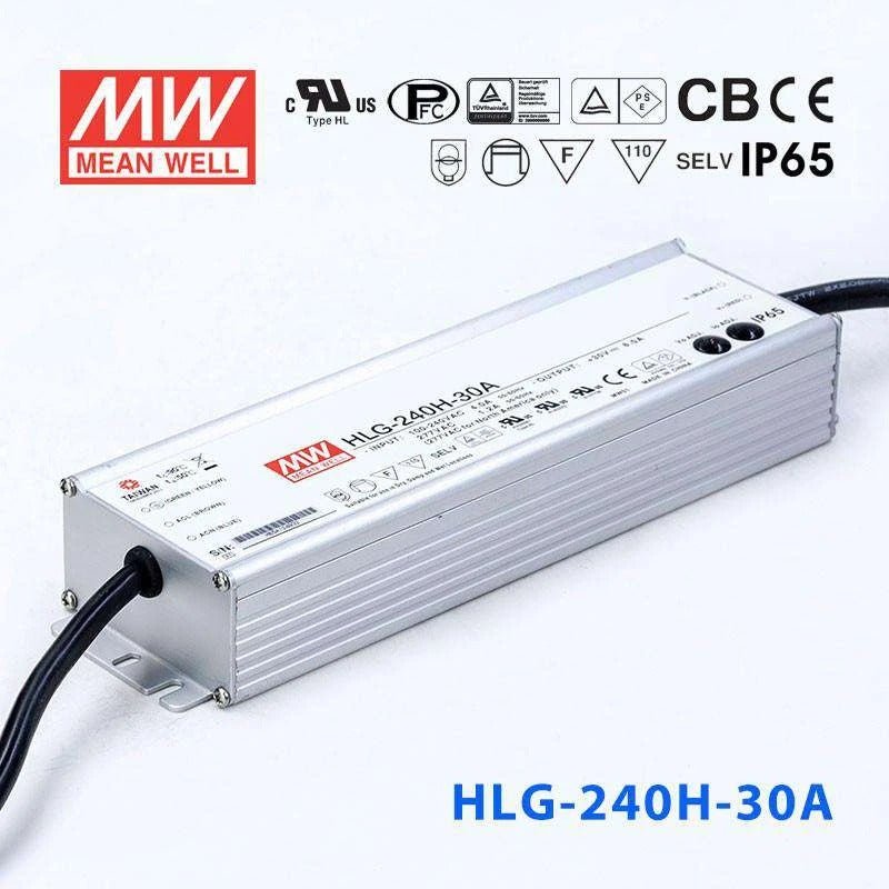 Mean Well HLG - 240H - 30A Power Supply 240W 30V - Adjustable - HLG - 240H - 30A - powersupplymall.com