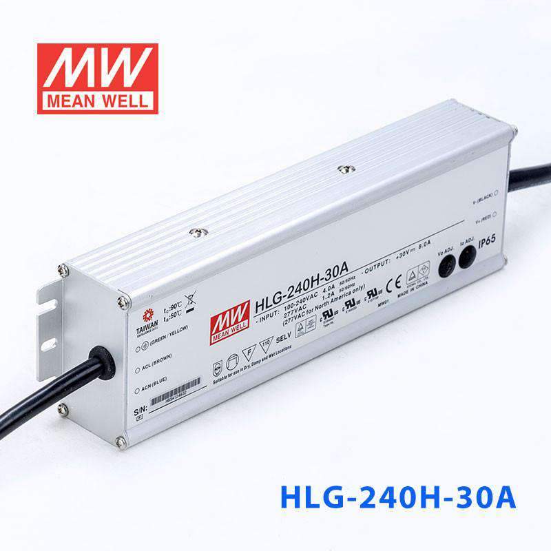 Mean Well HLG - 240H - 30A Power Supply 240W 30V - Adjustable - HLG-240H-30A - powersupplymall.com
