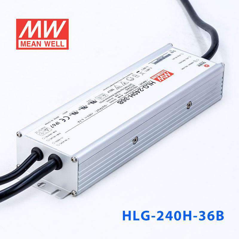 Mean Well HLG-240H-36B Power Supply 240W 36V- Dimmable 6.7A - HLG-240H-36B - powersupplymall.com