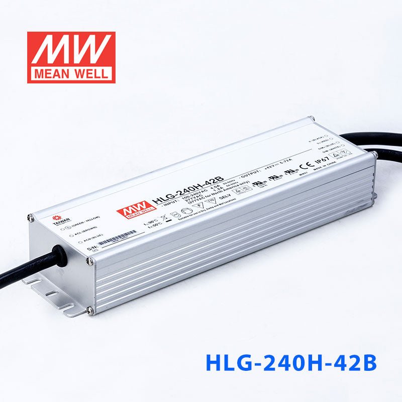 Mean Well HLG - 240H - 42AB Power Supply 240W 42V - Adjustable and Dimmable - HLG - 240H - 42AB - powersupplymall.com