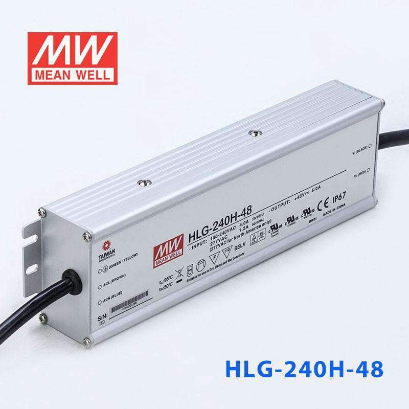 Mean Well HLG - 240H - 48 Power Supply 240W 48V - HLG - 240H - 48 - powersupplymall.com