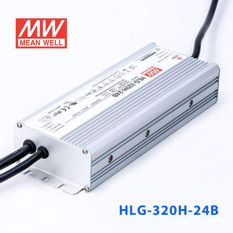 Mean Well HLG - 320H - 24B Power Supply 320W 24V - Dimmable - HLG-320H-24B - powersupplymall.com