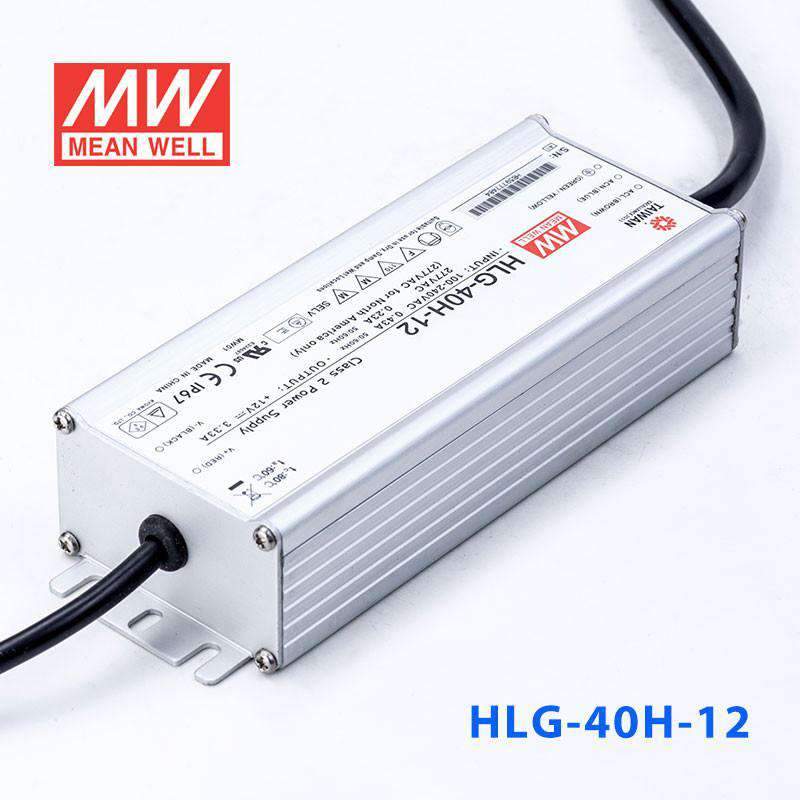Mean Well HLG - 40H - 12 Power Supply 40W 12V - HLG - 40H - 12 - powersupplymall.com