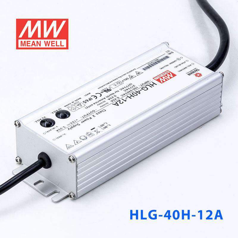 Mean Well HLG - 40H - 12A Power Supply 40W 12V - Adjustable - HLG - 40H - 12A - powersupplymall.com