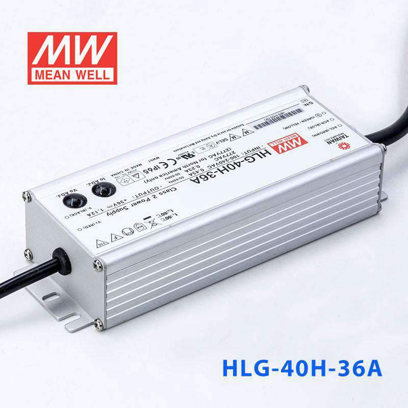 Mean Well HLG - 40H - 36A Power Supply 40W 36V - Adjustable - HLG - 40H - 36A - powersupplymall.com