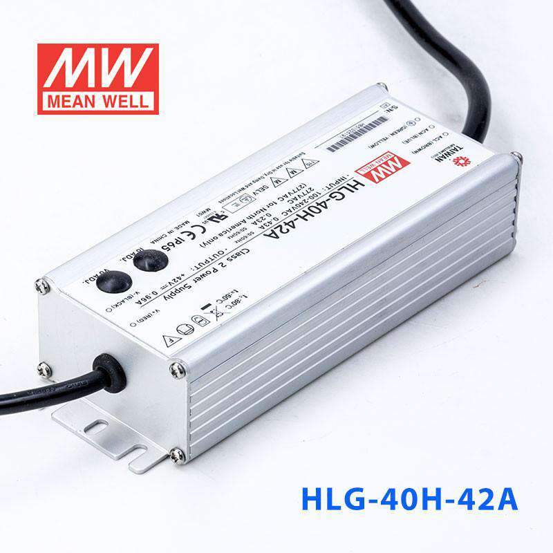 Mean Well HLG - 40H - 42A Power Supply 40W 42V - Adjustable - HLG - 40H - 42A - powersupplymall.com