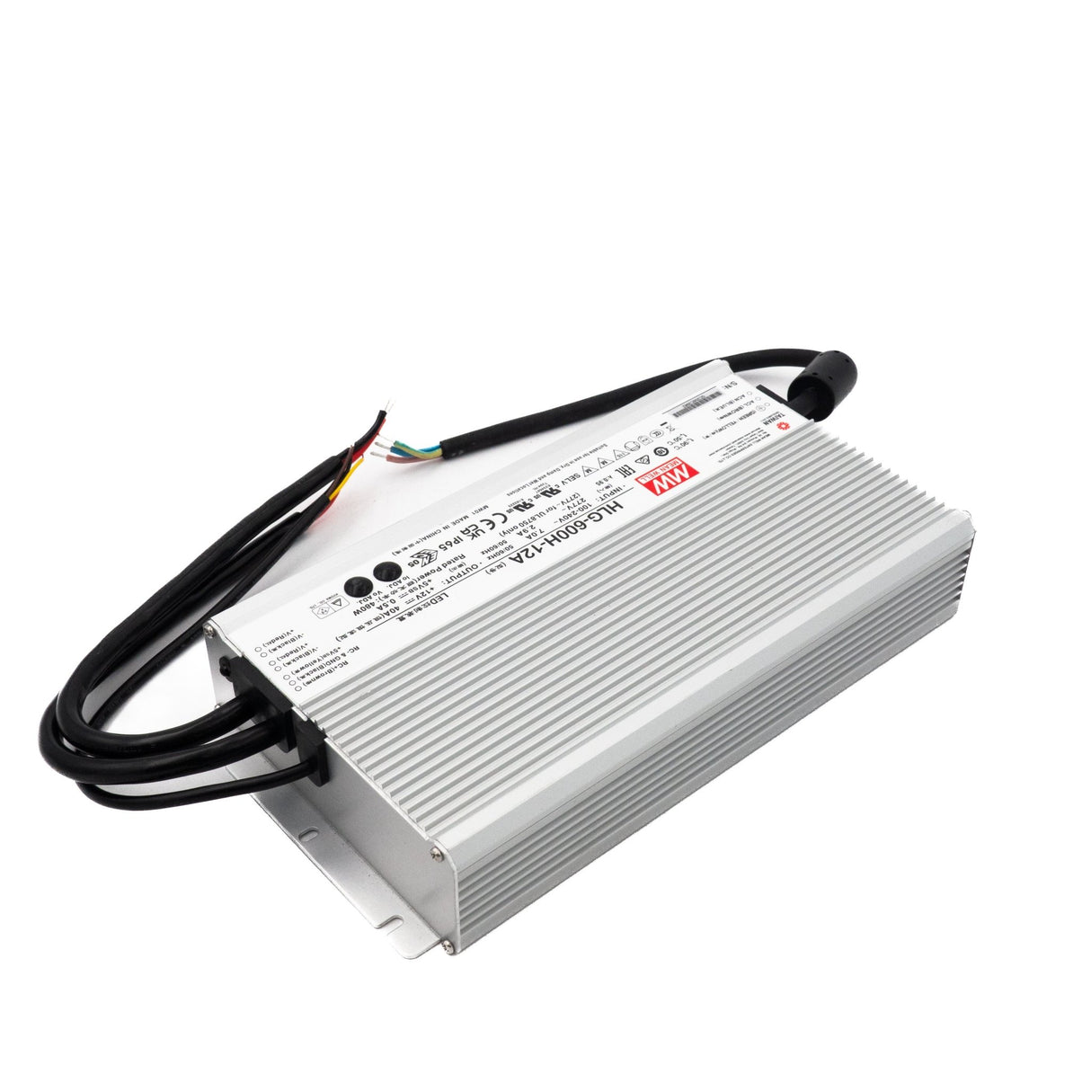 Mean Well HLG - 600H - 12A Power Supply 480W 12V - Adjustable - HLG - 600H - 12A - powersupplymall.com