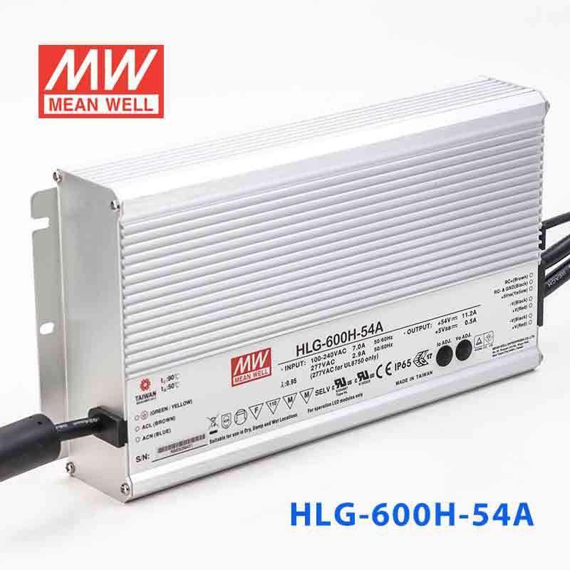 Mean Well HLG - 600H - 54A Power Supply 600W 54V - Adjustable - HLG - 600H - 54A - powersupplymall.com