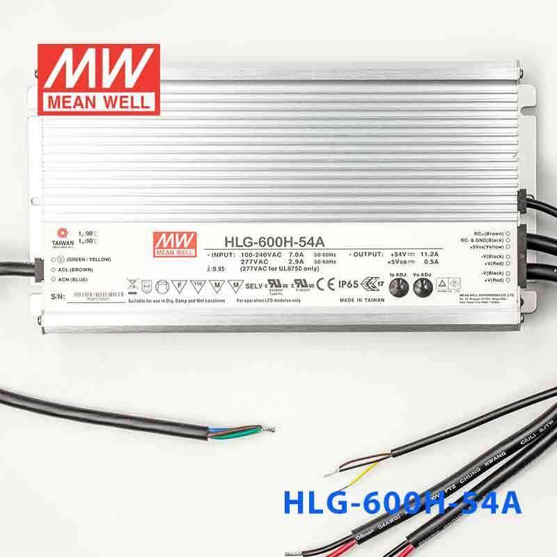 Mean Well HLG - 600H - 54A Power Supply 600W 54V - Adjustable - HLG - 600H - 54A - powersupplymall.com