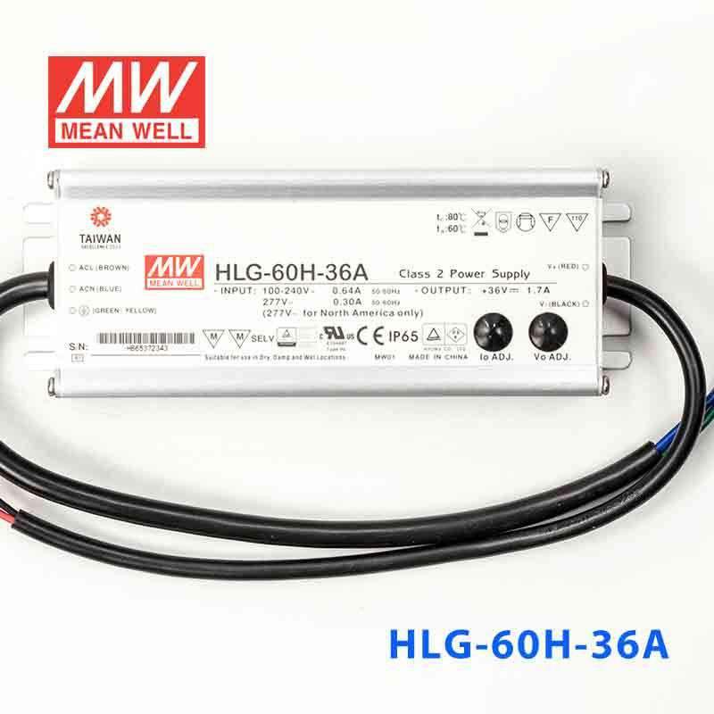 Mean Well HLG - 60H - 36A Power Supply 60W 36V - Adjustable - HLG - 60H - 36A - powersupplymall.com