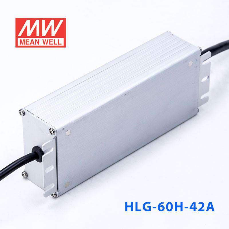 Mean Well HLG-60H-42A Power Supply 60W 42V - Adjustable 1.45A - HLG-60H-42A - powersupplymall.com