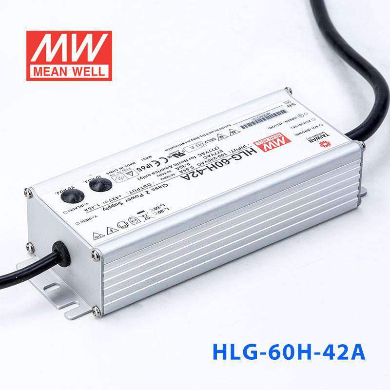 Mean Well HLG - 60H - 42A Power Supply 60W 42V - Adjustable - HLG - 60H - 42A - powersupplymall.com