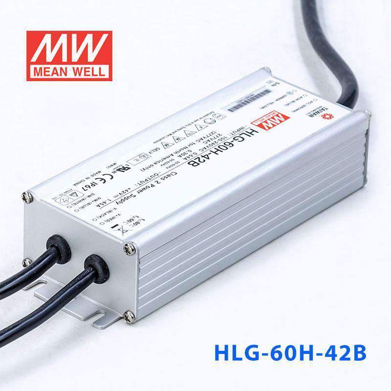 Mean Well HLG - 60H - 42B Power Supply 60W 42V - Dimmable - HLG - 60H - 42B - powersupplymall.com
