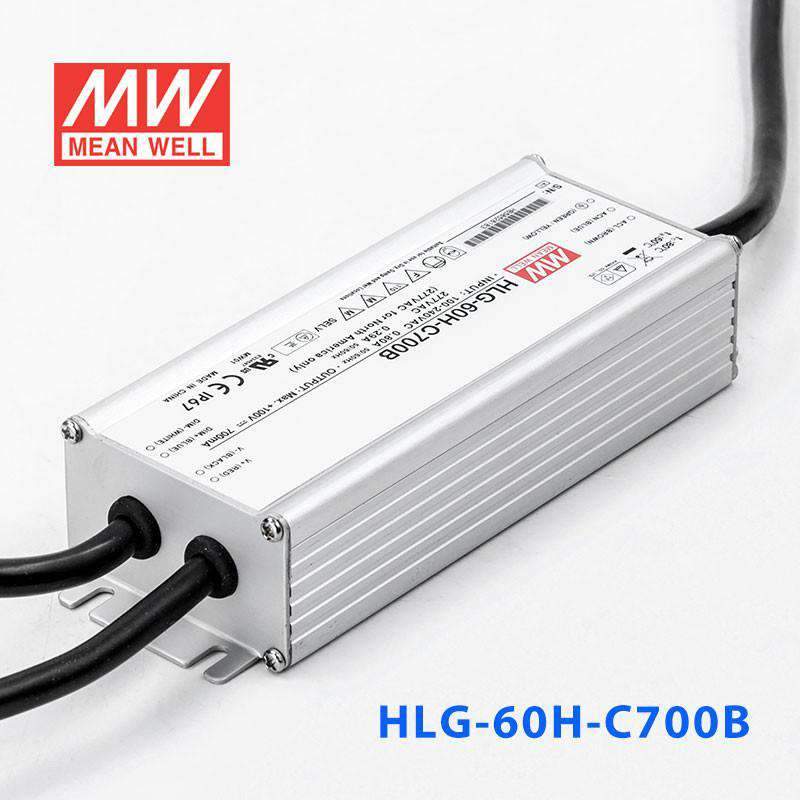 Mean Well HLG - 60H - C700B Power Supply 70W 700mA - Dimmable - HLG - 60H - C700B - powersupplymall.com