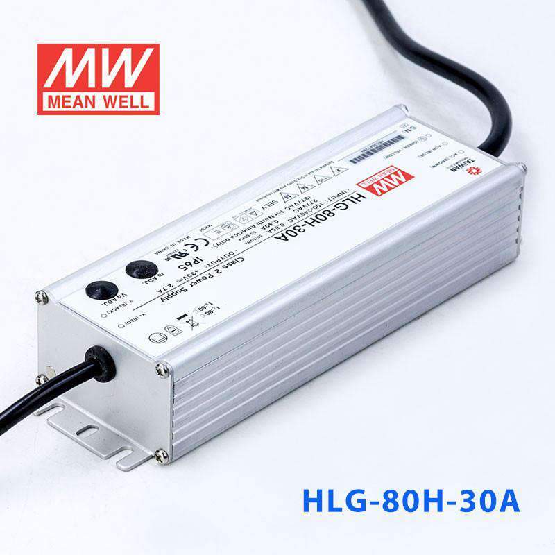 Mean Well HLG - 80H - 30A Power Supply 80W 30V - Adjustable - HLG - 80H - 30A - powersupplymall.com