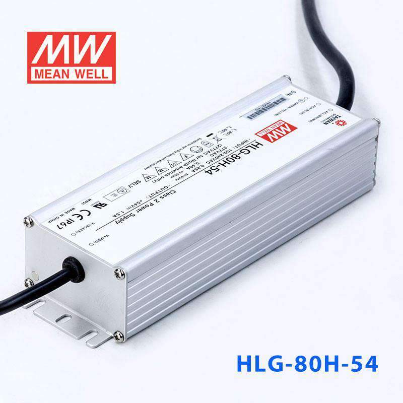 Mean Well HLG - 80H - 54 Power Supply 80W 54V - HLG - 80H - 54 - powersupplymall.com