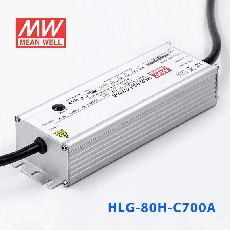 Mean Well HLG - 80H - C700A Power Supply 90.3W 700mA - Adjustable - HLG - 80H - C700A - powersupplymall.com