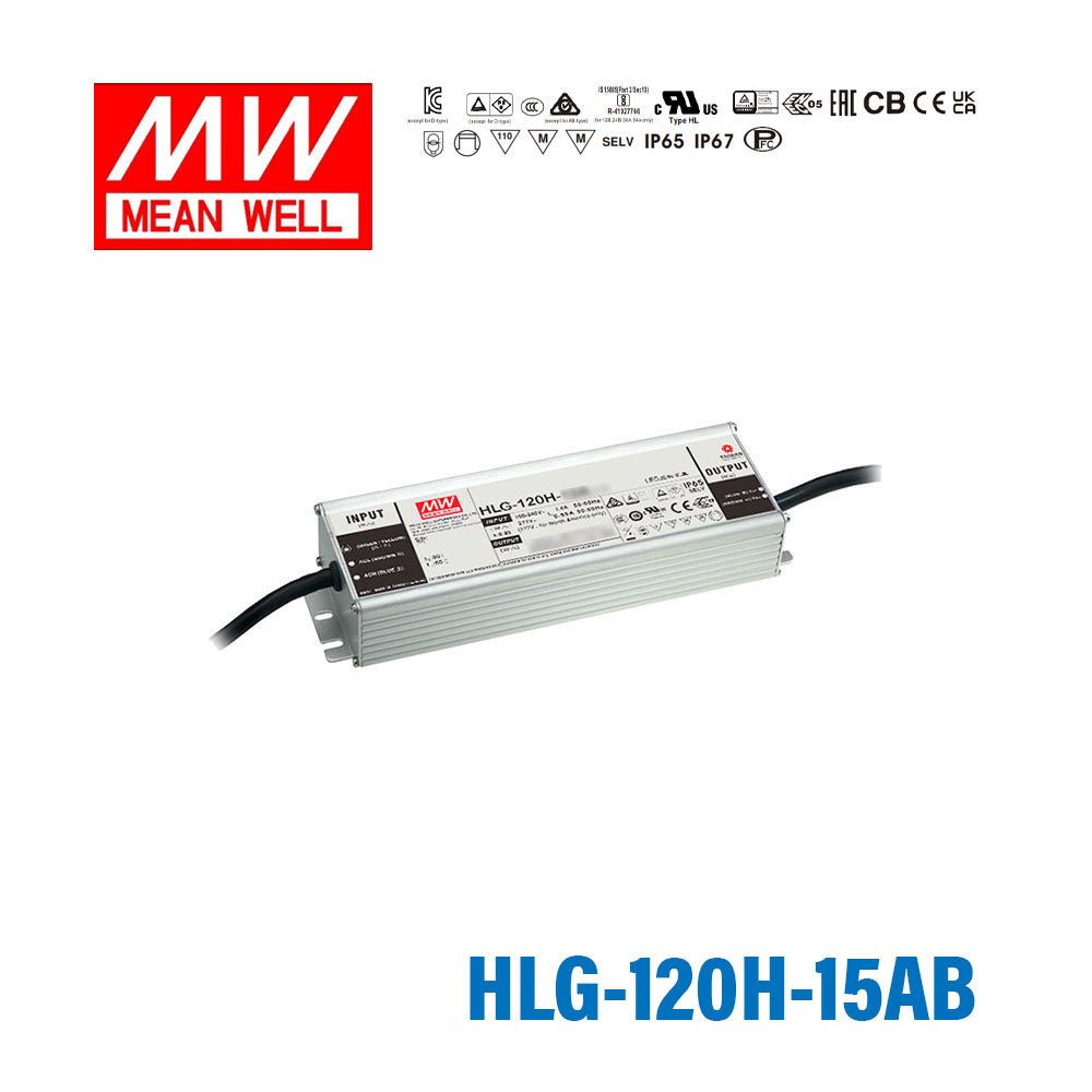 Mean Well HLG Series LED Power Supply 15V (40~150W) - - powersupplymall.com