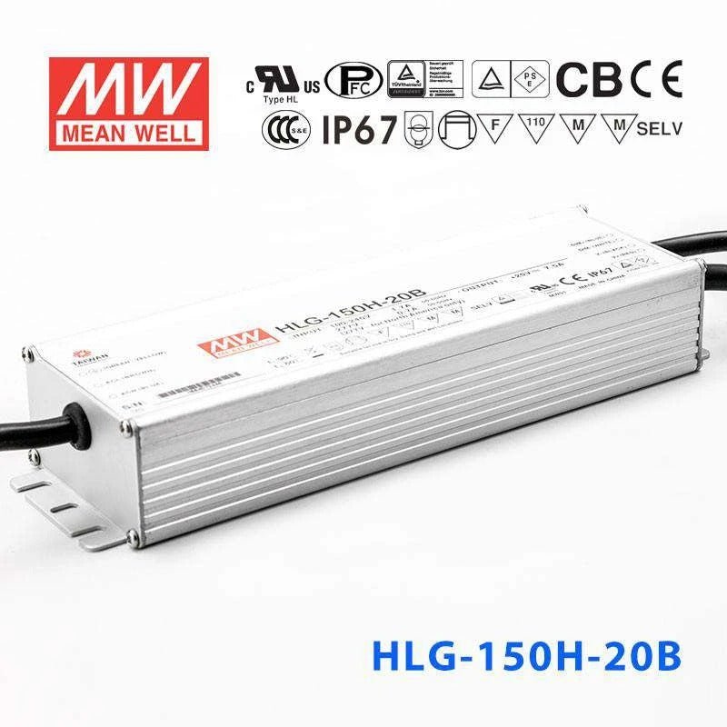 Mean Well HLG Series LED Power Supply 20V (40~150W) - - powersupplymall.com