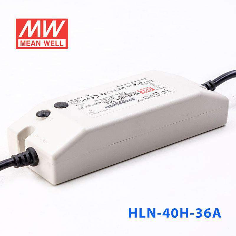 Mean Well HLN - 40H - 36A Power Supply 40W 36V - IP64, Adjustable - HLN - 40H - 36A - powersupplymall.com