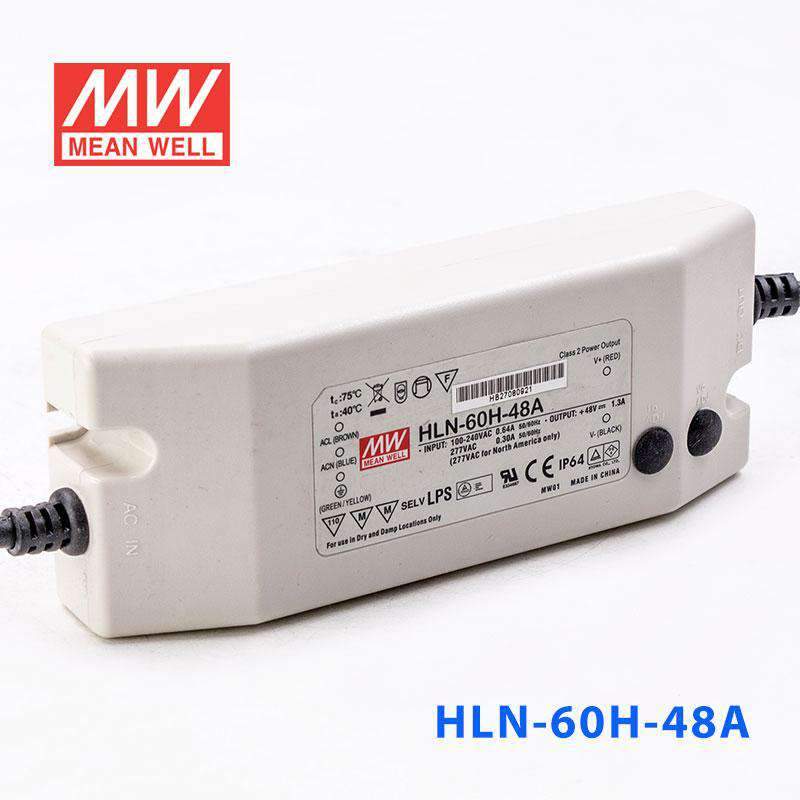 Mean Well HLN - 60H - 48A Power Supply 60W 48V - IP64, Adjustable - HLN - 60H - 48A - powersupplymall.com