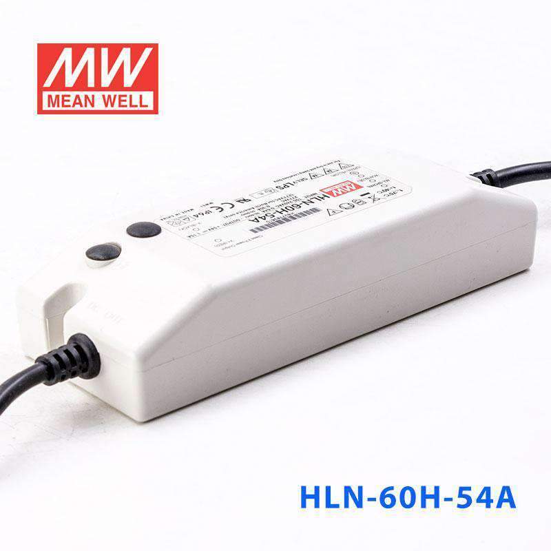 Mean Well HLN-60H-54A Power Supply 60W 54V - IP64, Adjustable 1.15A - HLN-60H-54A - powersupplymall.com