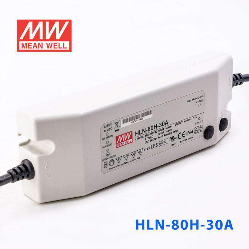 Mean Well HLN - 80H - 30A Power Supply 80W 30V - IP64, Adjustable - HLN - 80H - 30A - powersupplymall.com
