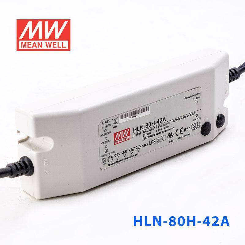 Mean Well HLN - 80H - 42A Power Supply 80W 42V - IP64, Adjustable - HLN - 80H - 42A - powersupplymall.com
