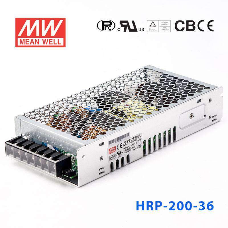 Mean Well HRP - 200 - 36 Power Supply 205.2W 36V - HRP - 200 - 36 - powersupplymall.com