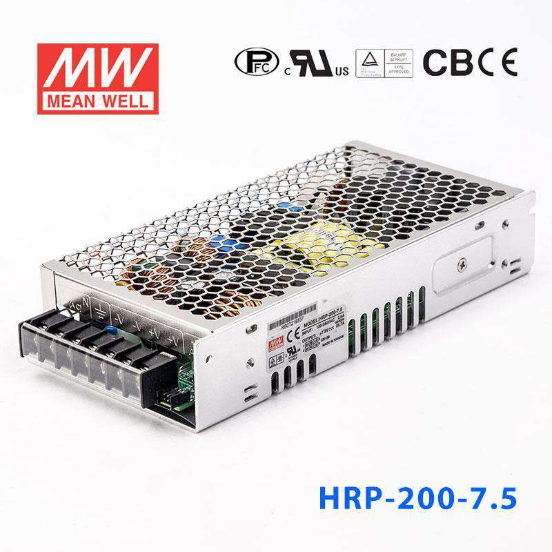 Mean Well HRP - 200 - 7.5 Power Supply 200.3W 7.5V - HRP - 200 - 7.5 - powersupplymall.com