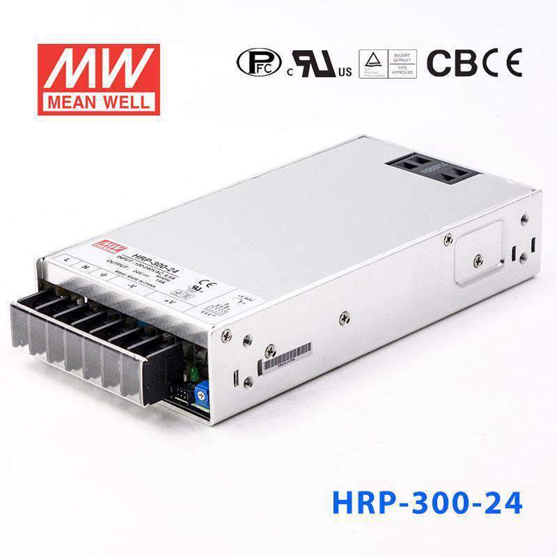 Mean Well HRP - 300 - 24 Power Supply 336W 24V - HRP - 300 - 24 - powersupplymall.com