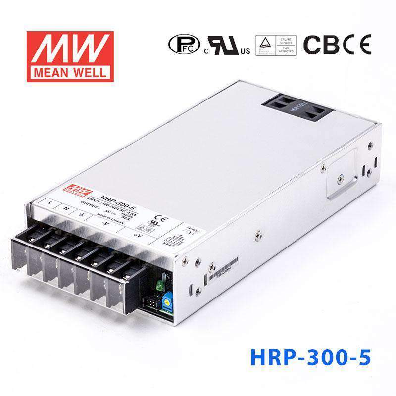 Mean Well HRP - 300 - 5 Power Supply 300W 5V - HRP - 300 - 5 - powersupplymall.com