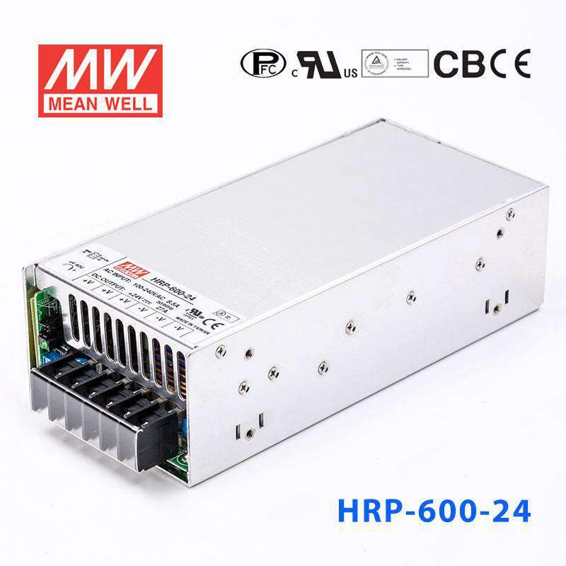 Mean Well HRP - 600 - 24 Power Supply 648W 24V - HRP - 600 - 24 - powersupplymall.com