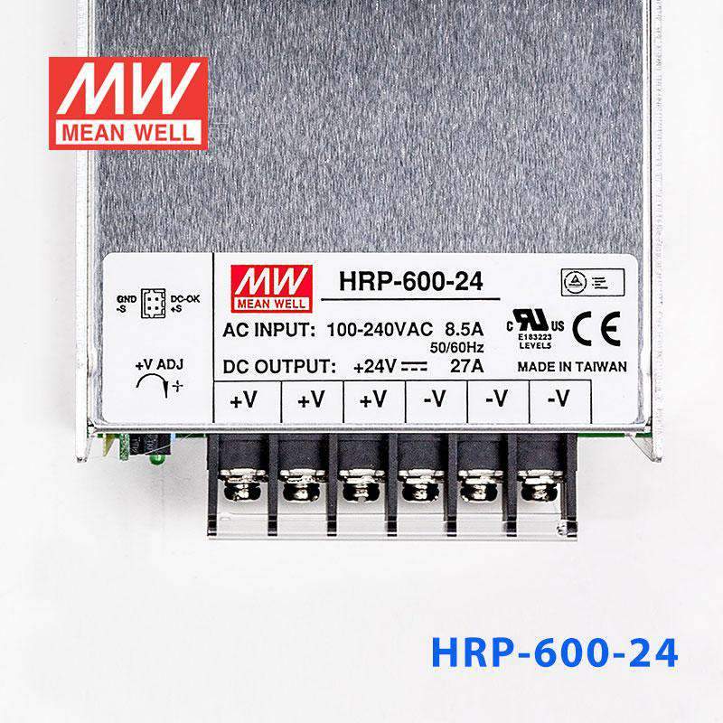 Mean Well HRP - 600 - 24 Power Supply 648W 24V - HRP - 600 - 24 - powersupplymall.com