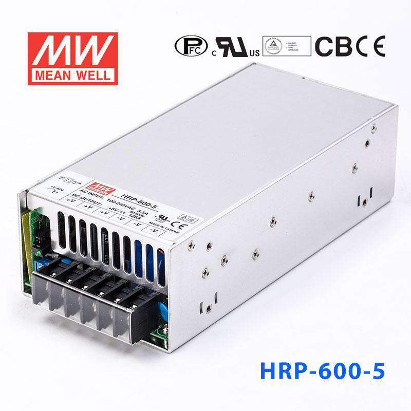 Mean Well HRP - 600 - 5 Power Supply 600W 5V - HRP - 600 - 5 - powersupplymall.com