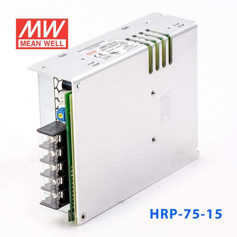 Mean Well HRP - 75 - 15 Power Supply 75W 15V - HRP - 75 - 15 - powersupplymall.com