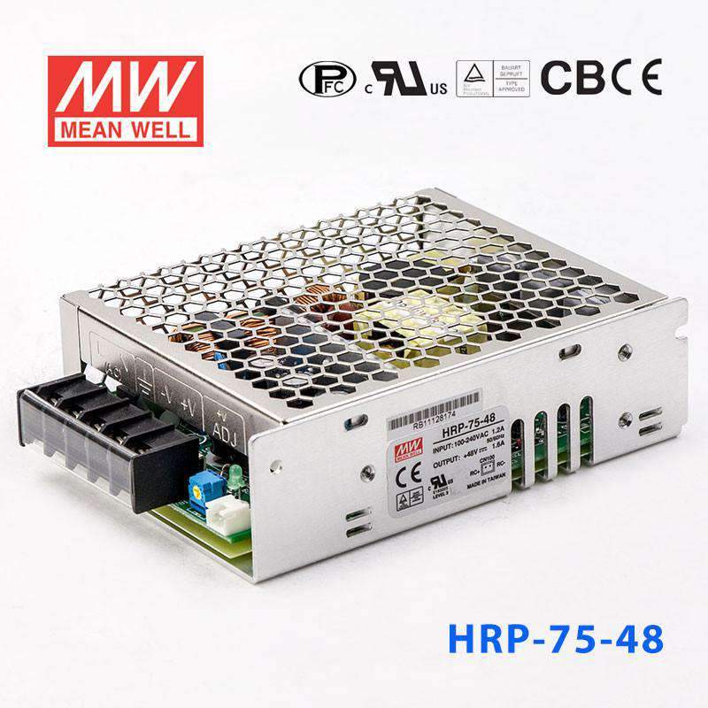 Mean Well HRP - 75 - 48 Power Supply 76.8W 48V - HRP - 75 - 48 - powersupplymall.com