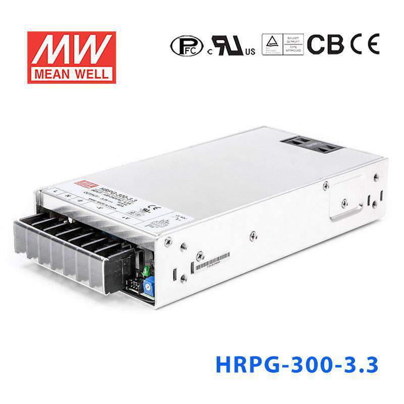 Mean Well HRPG - 300 - 3.3 Power Supply 198W 3.3V - HRPG - 300 - 3.3 - powersupplymall.com