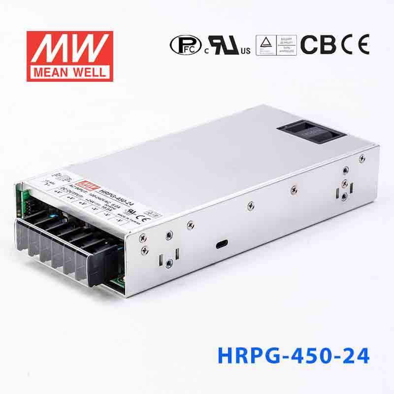 Mean Well HRPG - 450 - 24 Power Supply 451.2W 24V - HRPG - 450 - 24 - powersupplymall.com
