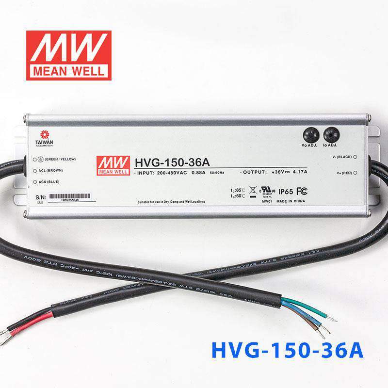 Mean Well HVG - 150 - 36A Power Supply 150W 36V - Adjustable - HVG-150-36A - powersupplymall.com