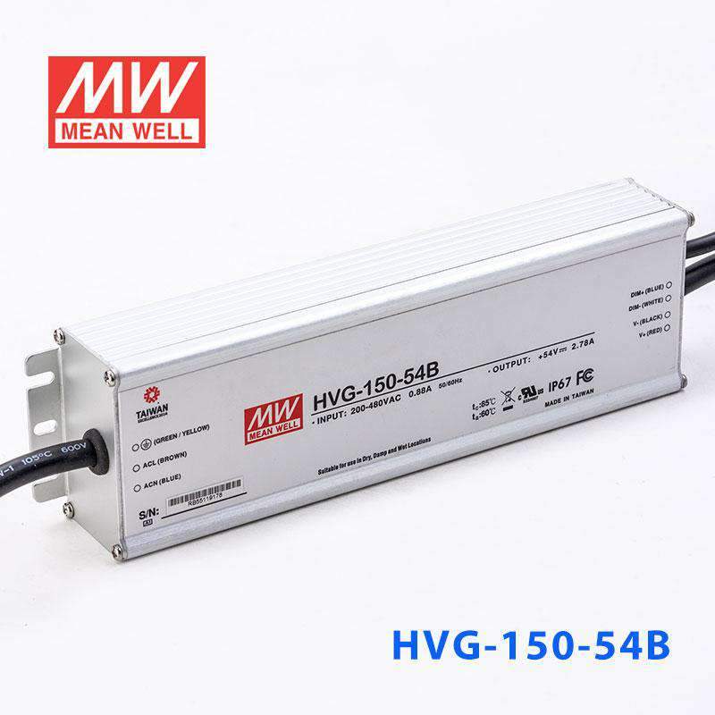 Mean Well HVG - 150 - 54B Power Supply 150W 54V - Dimmable - HVG - 150 - 54B - powersupplymall.com