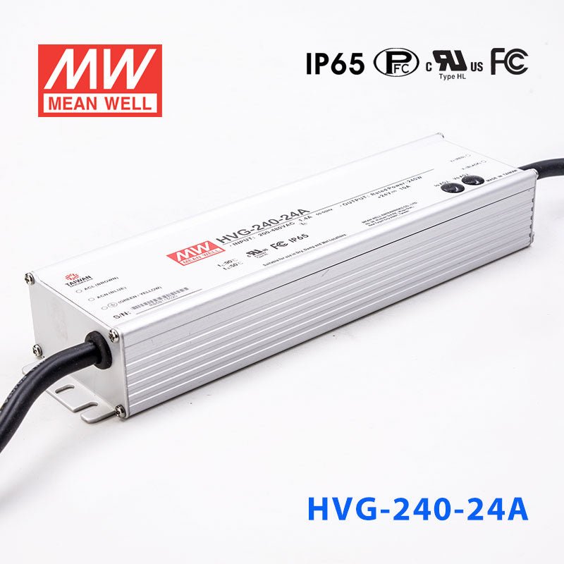Mean Well HVG - 240 - 24B Power Supply 240W 24V - Dimmable - HVG - 240 - 24B - powersupplymall.com