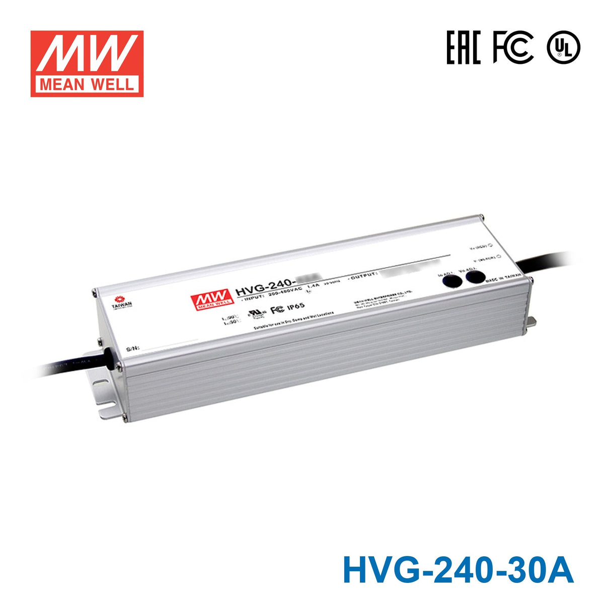 Mean Well HVG-240-30A Power Supply 240W 30V - Adjustable 8A - HVG-240-30A - powersupplymall.com
