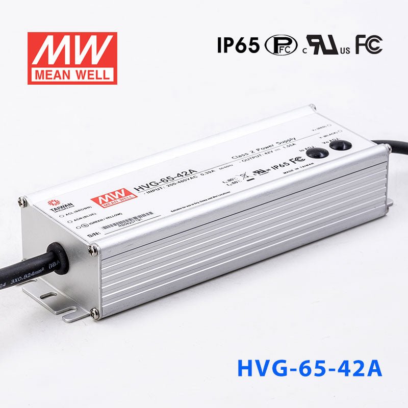 Mean Well HVG - 65 - 42A Power Supply 65W 42V - Adjustable - HVG - 65 - 42A - powersupplymall.com