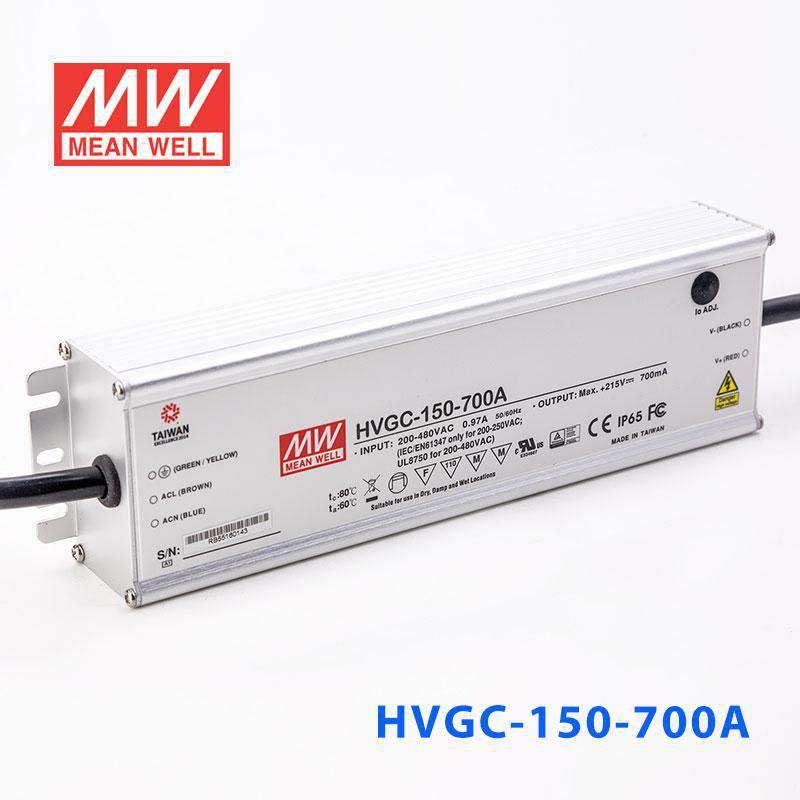 Mean Well HVGC - 150 - 700A Power Supply 150W 700mA - Adjustable - HVGC - 150 - 700A - powersupplymall.com