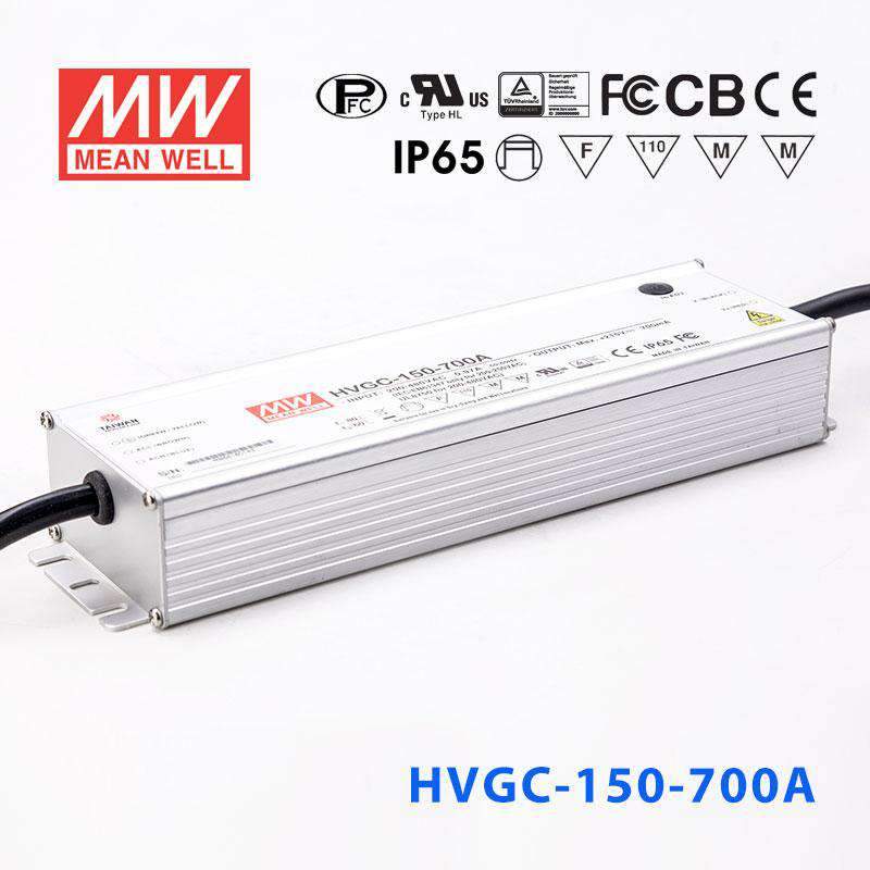 Mean Well HVGC - 150 - 700A Power Supply 150W 700mA - Adjustable - HVGC - 150 - 700A - powersupplymall.com