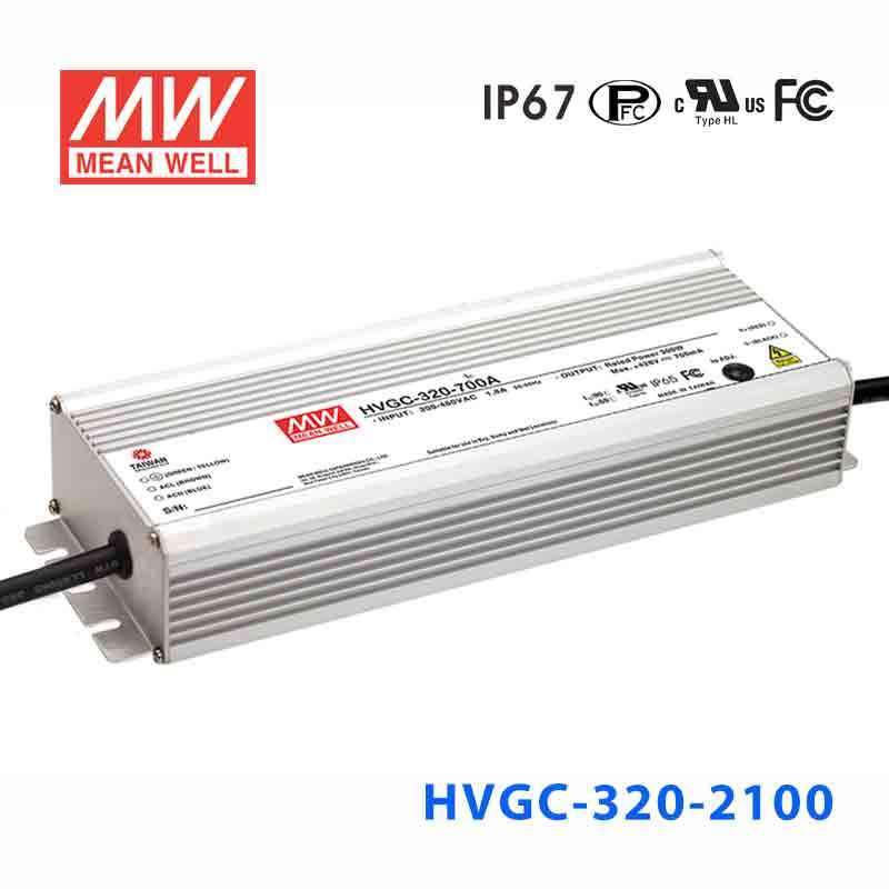 Mean Well HVGC - 320 - 2100A Power Supply 320W 2100mA - Adjustable - HVGC - 320 - 2100A - powersupplymall.com