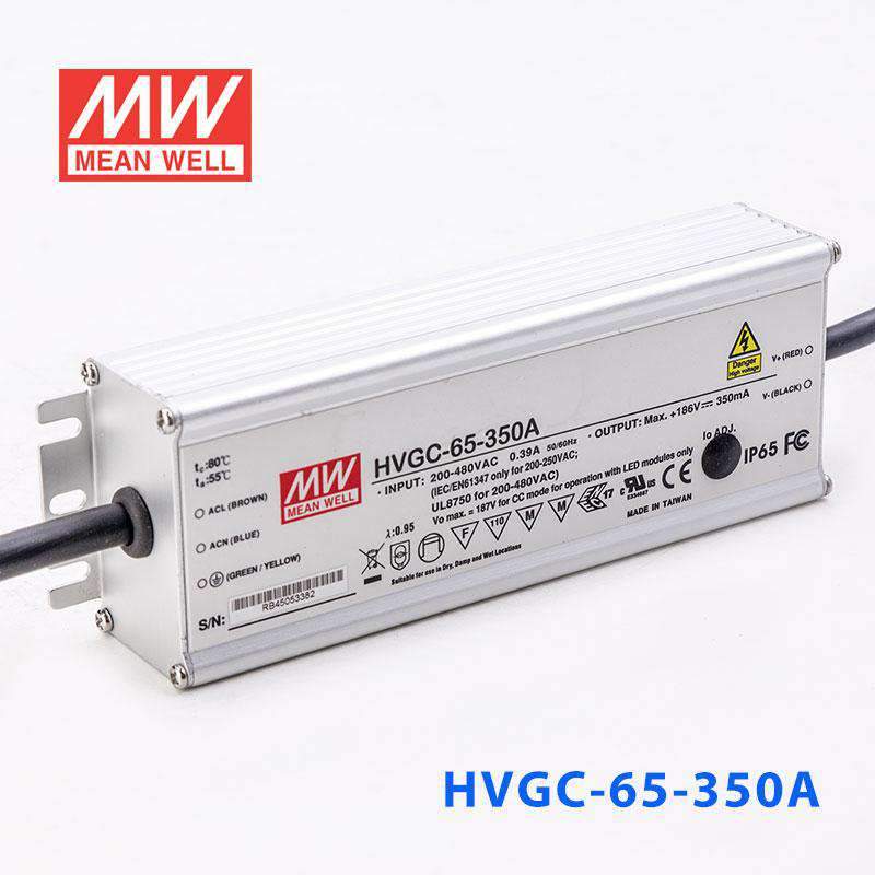 Mean Well HVGC-65-350A Power Supply 65W 350mA - Adjustable - HVGC-65-350A - powersupplymall.com